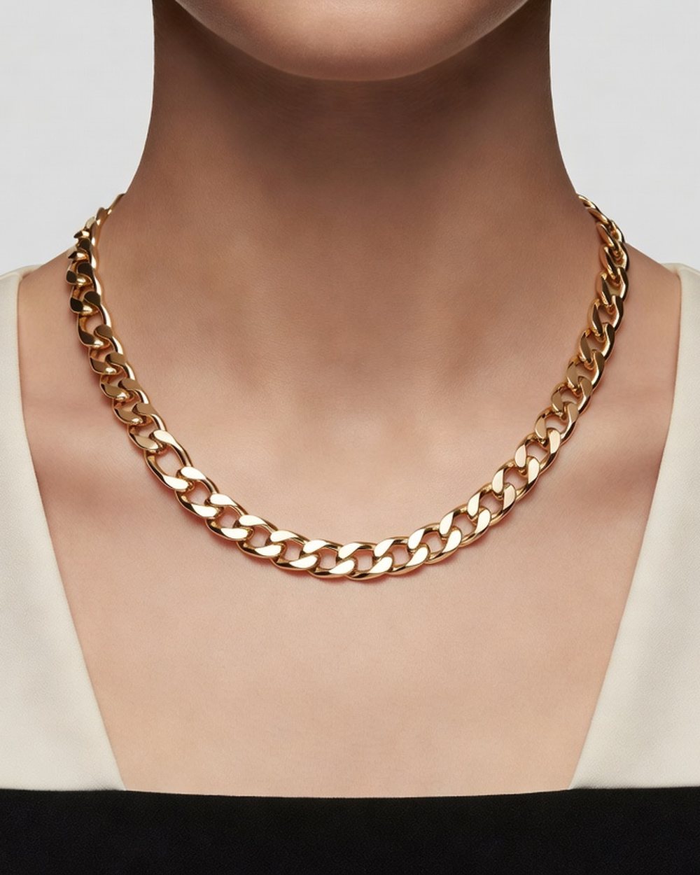 Collier maille figaro doré