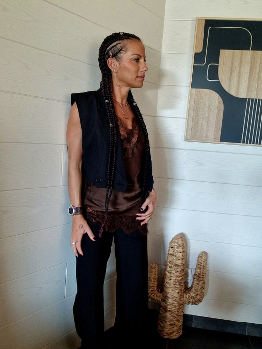 🖤 Blouse Caraco tailleur ALBA