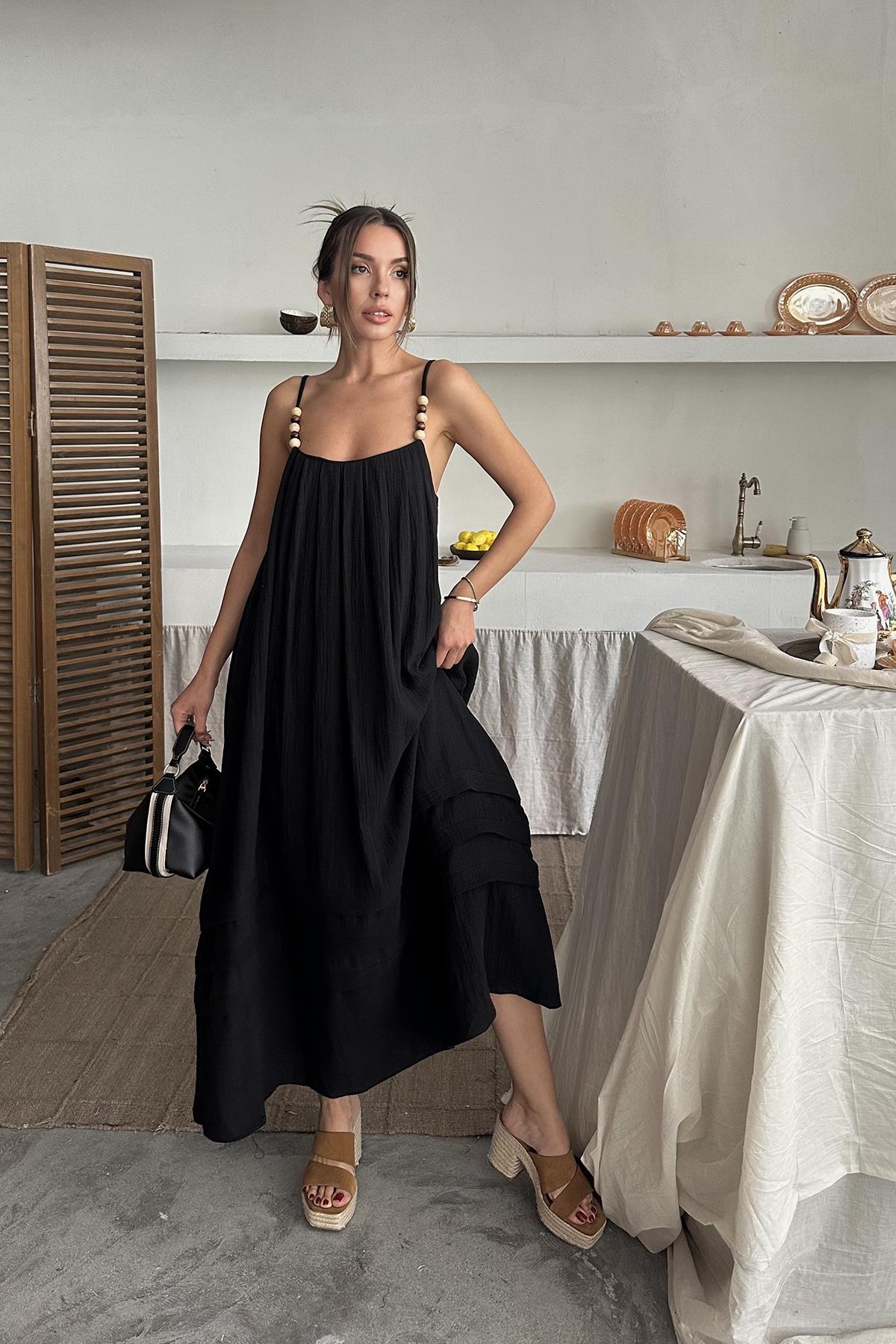 🖤 Robe AMAYA – Élégance Bohème en Coton