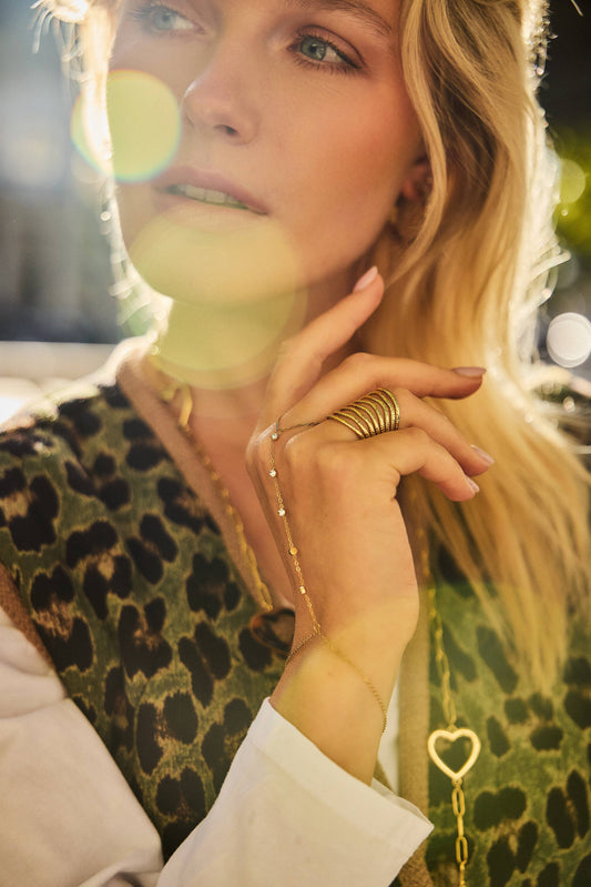 Chaîne bracelet de main doré STARLA