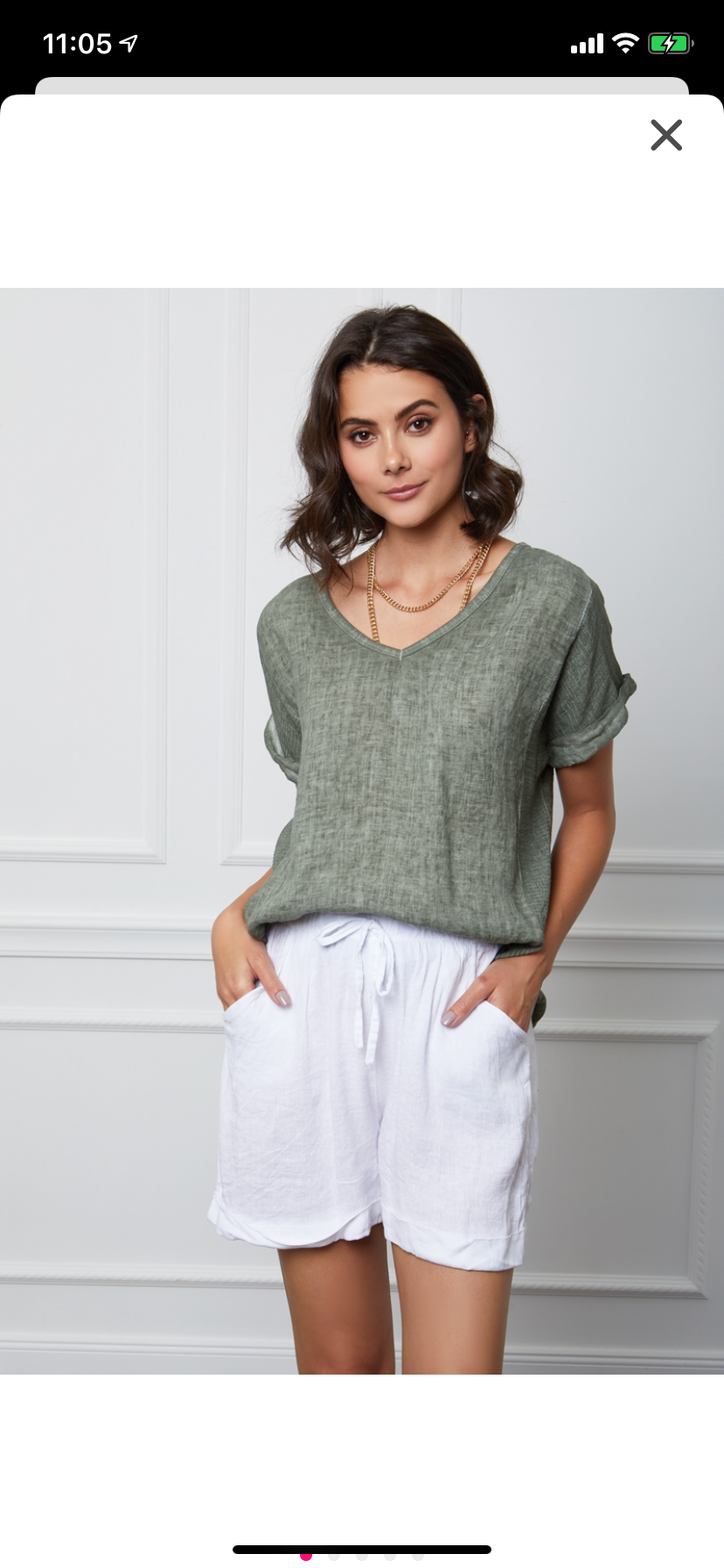 💚 T-shirt LINO CHIC – 100% lin naturel, taille unique