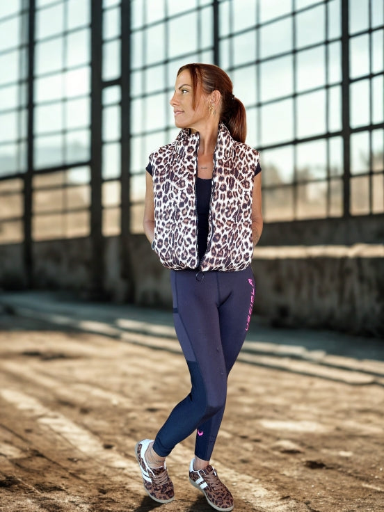 Doudoune Sans Manches Léopard Femme – Chic & Tendance