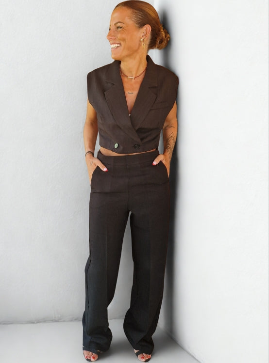 🖤 Blouse Caraco tailleur ALBA