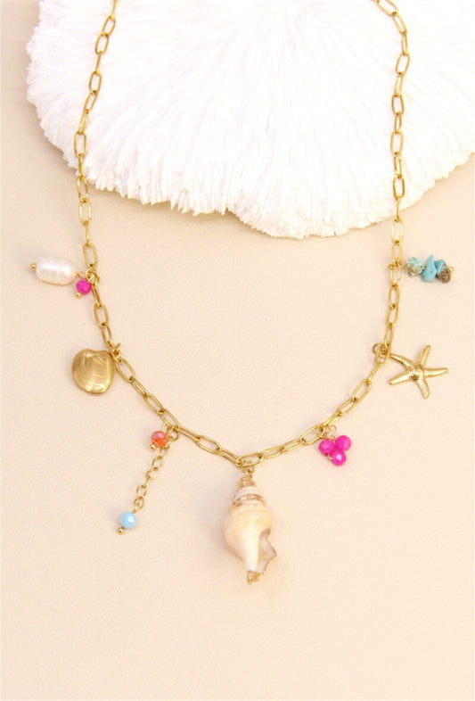 ODYSSEE DOREE – Collier Charm’s Marins en Plaqué Or