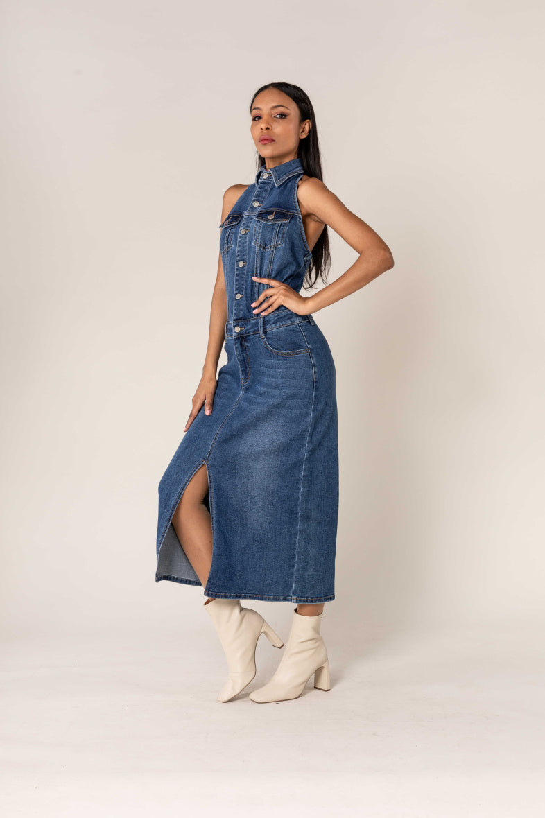 Robe en Jean Dos Nu LUZIA