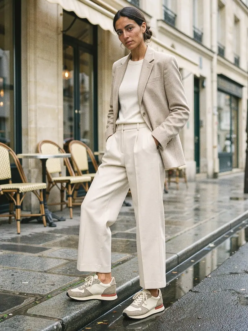 Baskets tendance 2026 femme : lesquelles résistent à la pluie : en situation