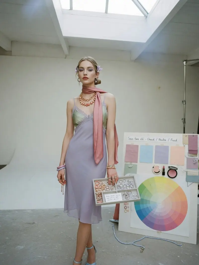 Colorimétrie été : ce que révèle votre tiroir à bijoux sur votre sous-ton : look 1