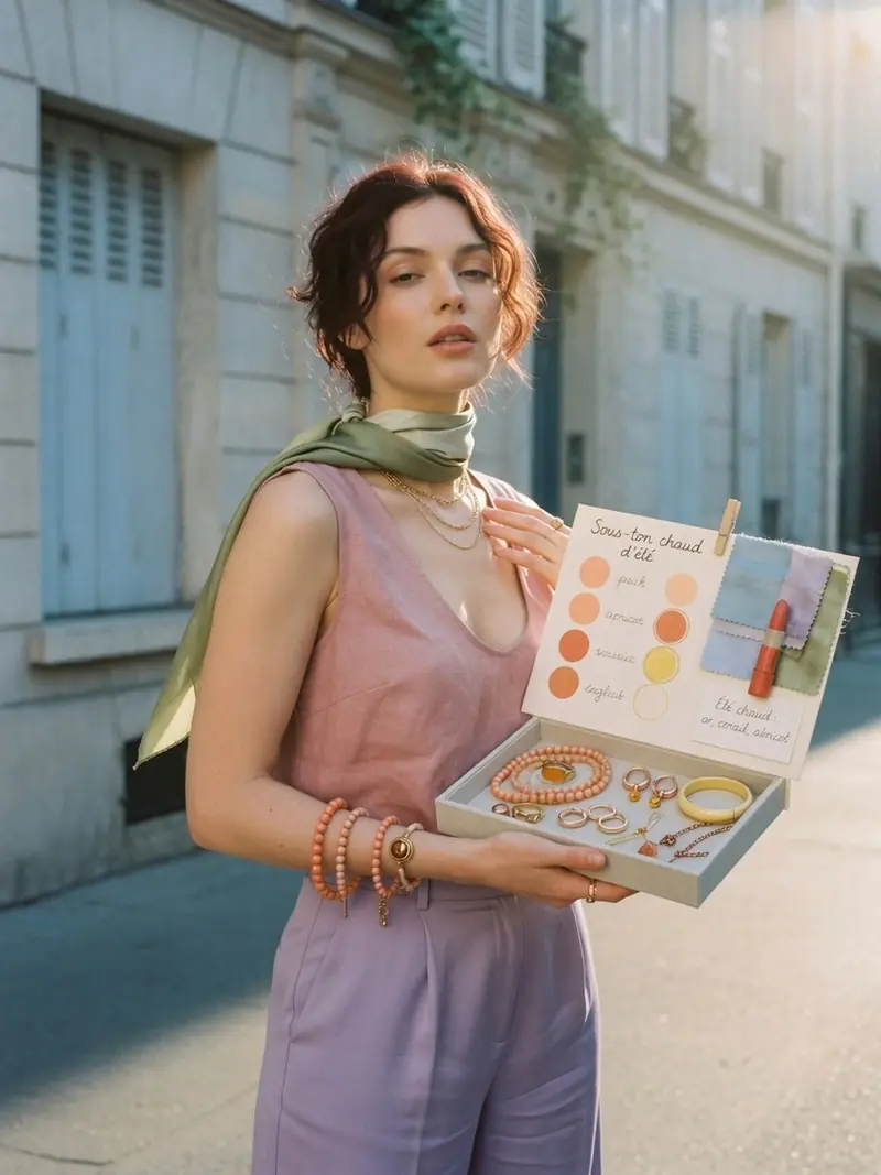 Colorimétrie été : ce que révèle votre tiroir à bijoux sur votre sous-ton : look 12