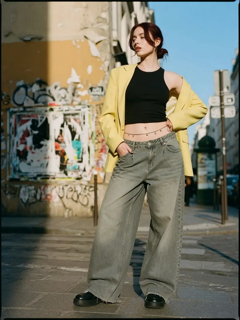Comment porter un baggy femme taille basse sans qu'il vous trahisse : look 12