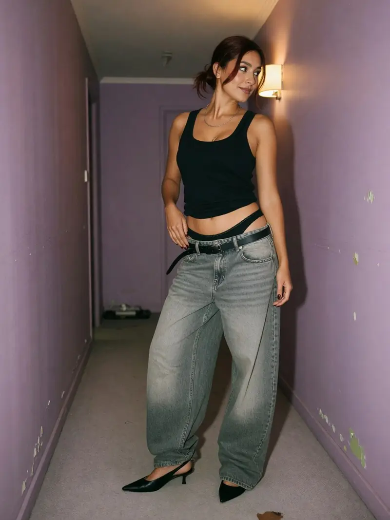 Comment porter un baggy femme taille basse sans qu'il vous trahisse : look 17