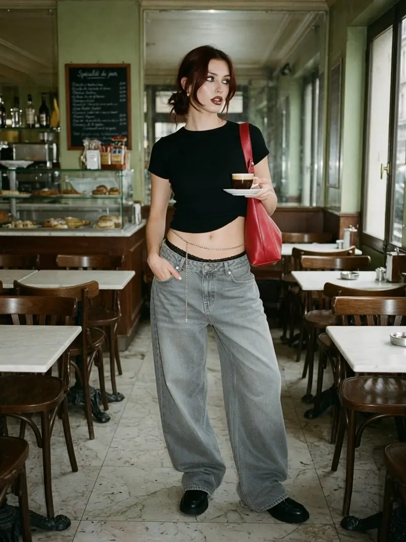 Comment porter un baggy femme taille basse sans qu'il vous trahisse : look 6