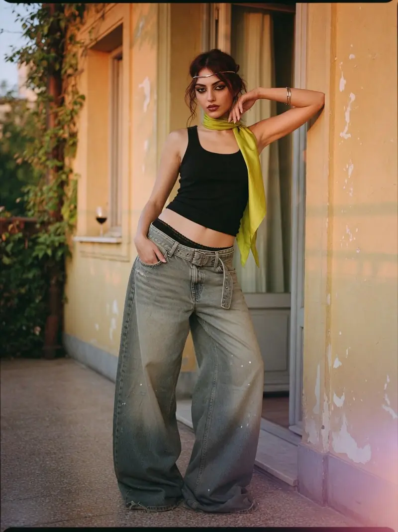 Comment porter un baggy femme taille basse sans qu'il vous trahisse : look 9