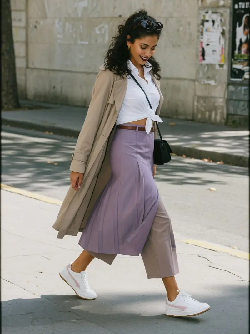 Comment porter des sneakers femme selon sa silhouette, pas la saison : look 24