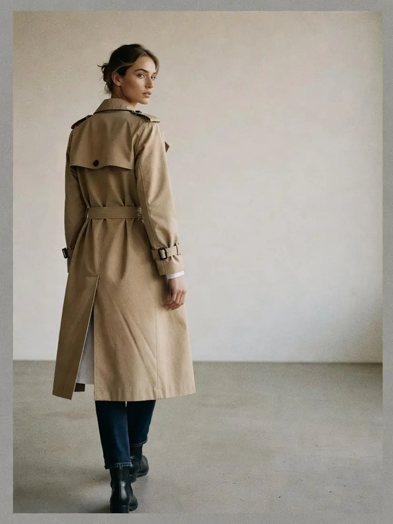 Comment porter un trench femme : ce que révèlent ses détails militaires : look 13