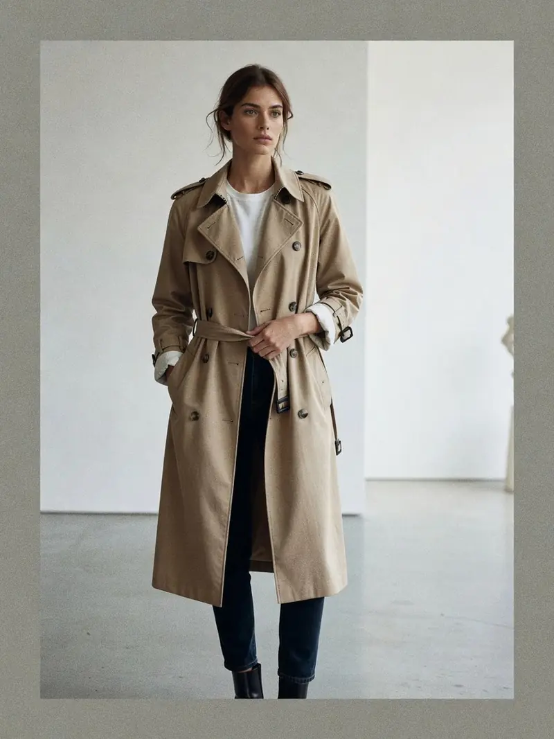 Comment porter un trench femme : ce que révèlent ses détails militaires : look 20