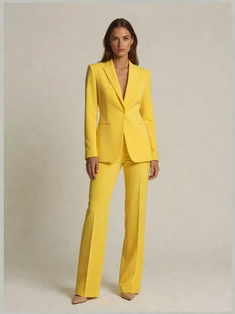 Le jaune beurre est la couleur qui va dominer ton automne 2026 : look 1