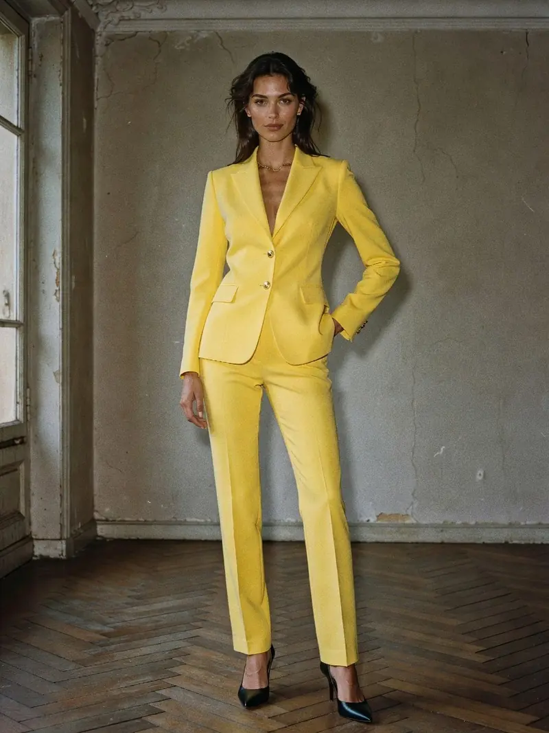 Le jaune beurre est la couleur qui va dominer ton automne 2026 : look 10