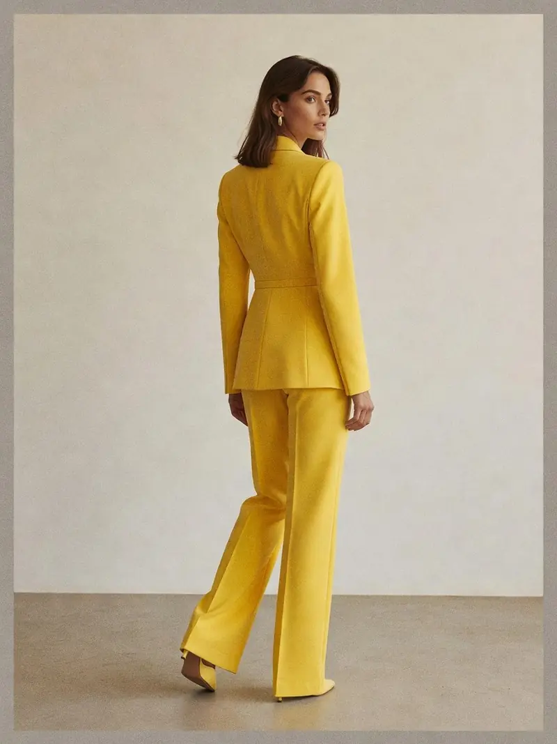 Le jaune beurre est la couleur qui va dominer ton automne 2026 : look 13