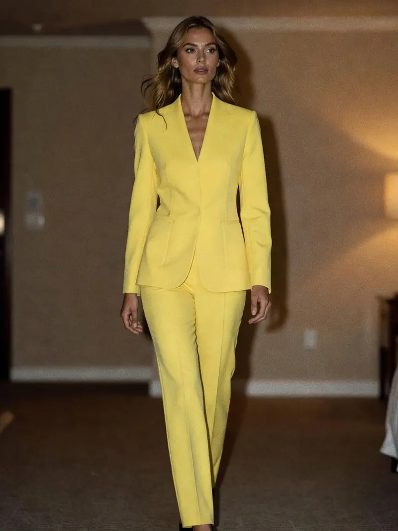 Le jaune beurre est la couleur qui va dominer ton automne 2026 : look 14