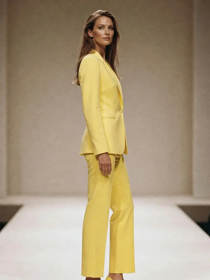 Le jaune beurre est la couleur qui va dominer ton automne 2026 : look 19