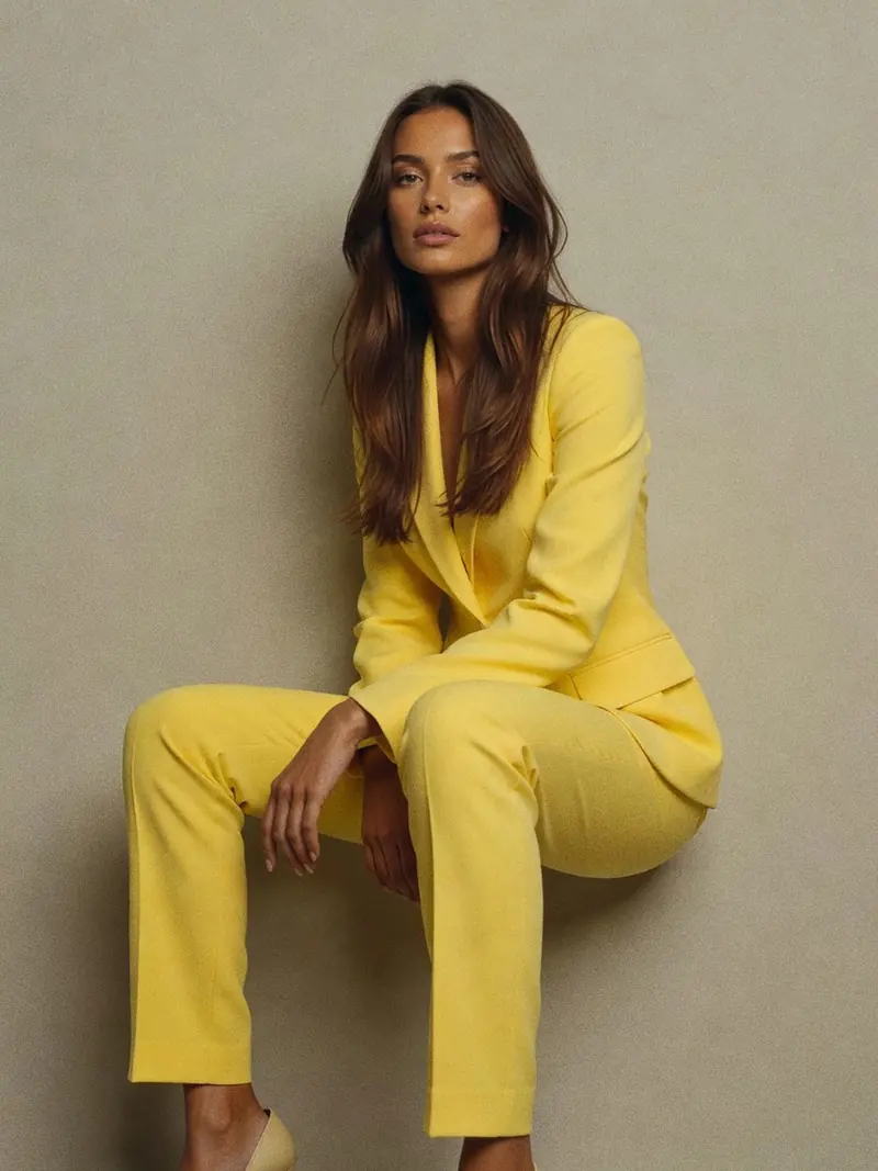 Le jaune beurre est la couleur qui va dominer ton automne 2026 : look 5