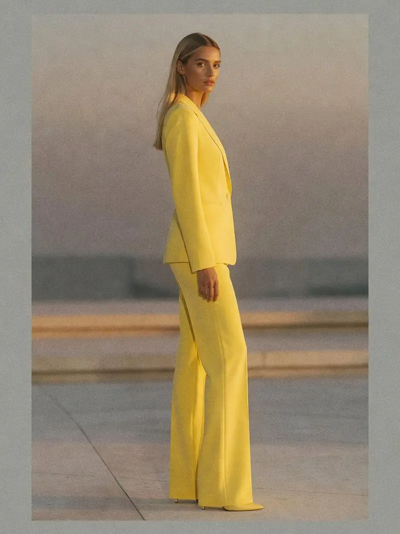 Le jaune beurre est la couleur qui va dominer ton automne 2026 : look 9