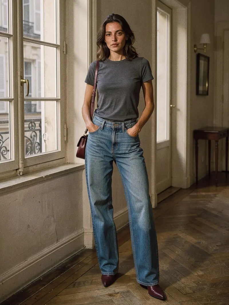 Jean baggy taille basse : pourquoi il tient sans ceinture en 2026 : la tenue complète