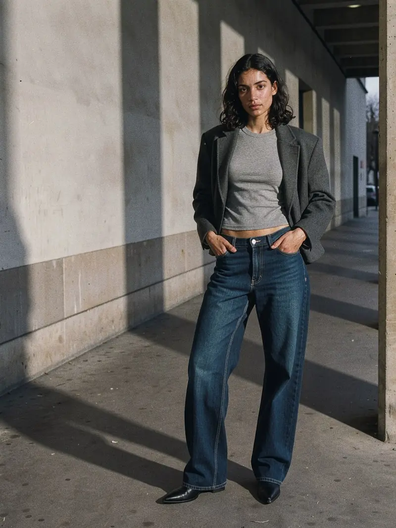 Jean baggy taille basse : pourquoi il tient sans ceinture en 2026 : une autre façon de la porter
