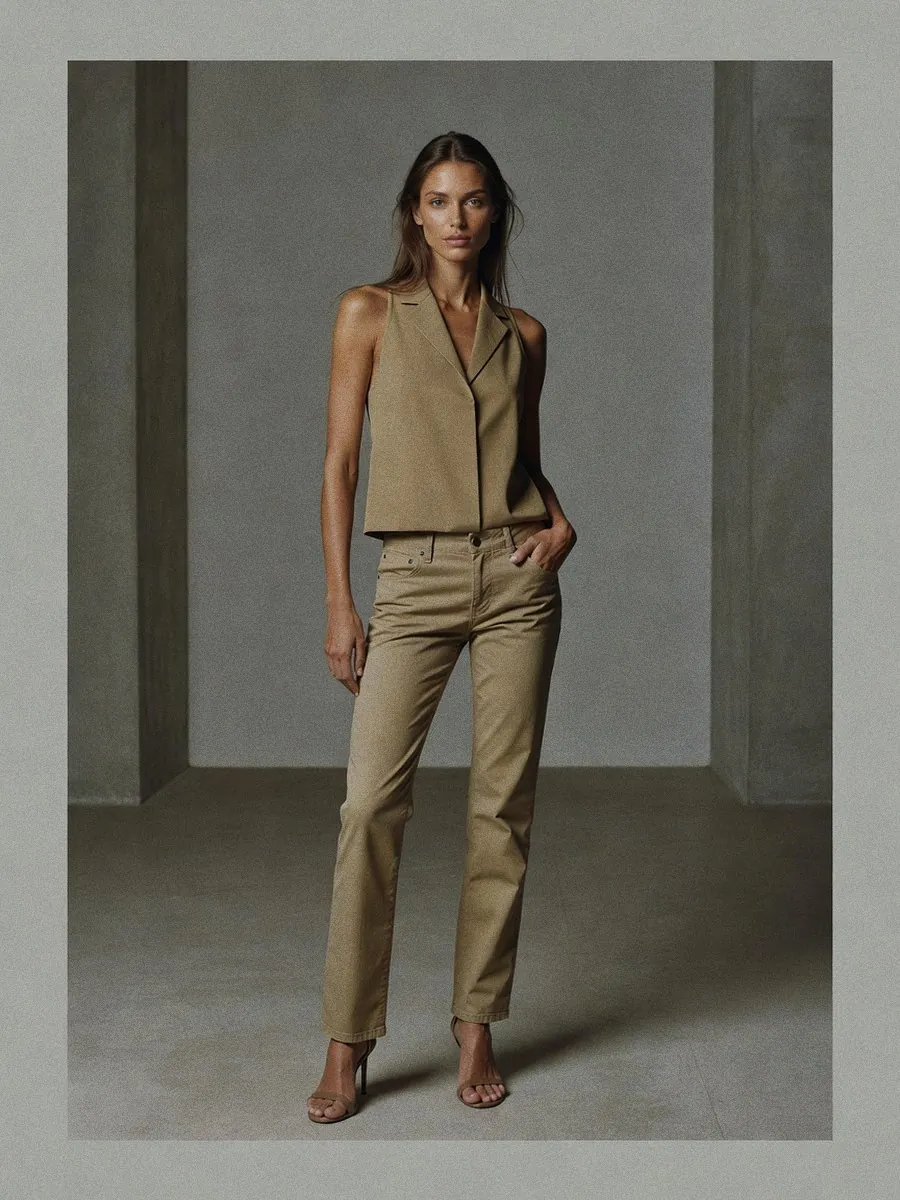 Jean kaki : Zara, Mango ou H&M, lequel choisir selon sa silhouette ? : look 1