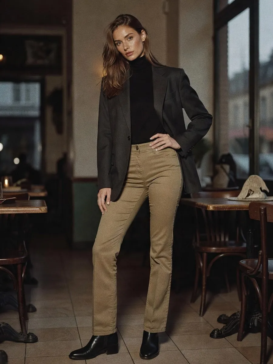 Jean kaki : Zara, Mango ou H&M, lequel choisir selon sa silhouette ? : look 18