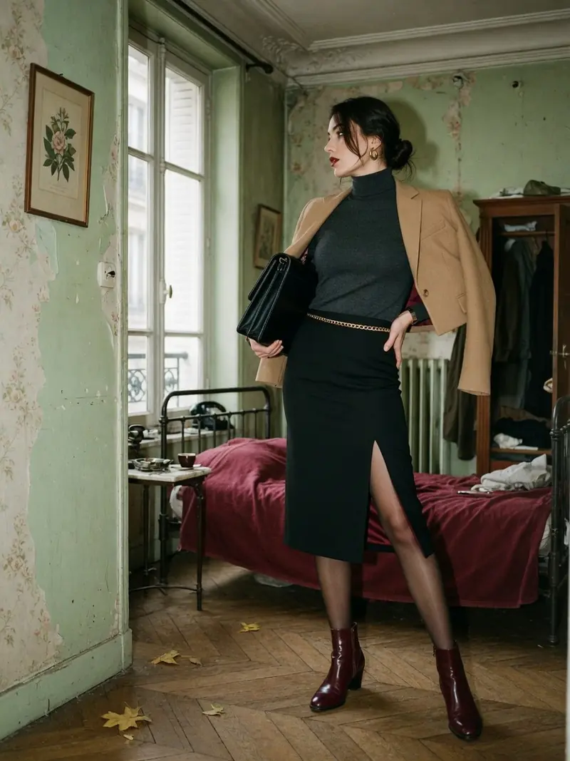 Jupe crayon : comment la porter vraiment, du métro au bureau : look 10