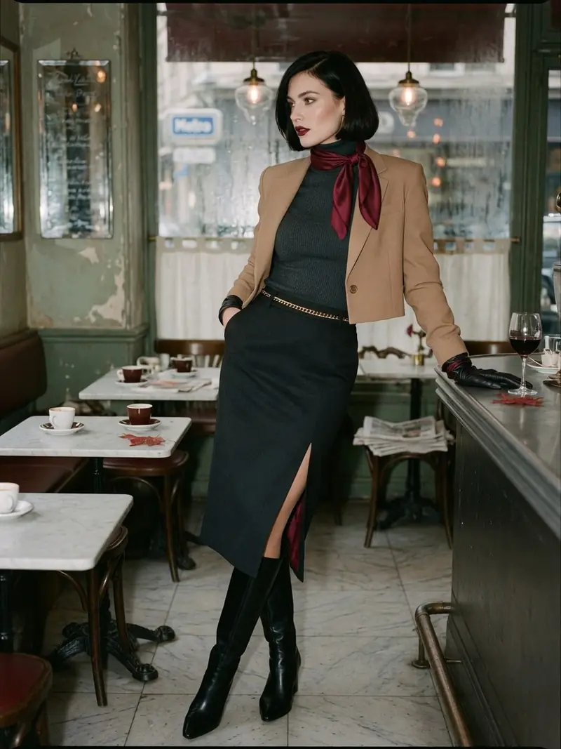 Jupe crayon : comment la porter vraiment, du métro au bureau : look 18