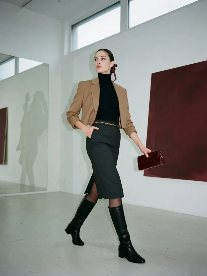 Jupe crayon : comment la porter vraiment, du métro au bureau : look 20