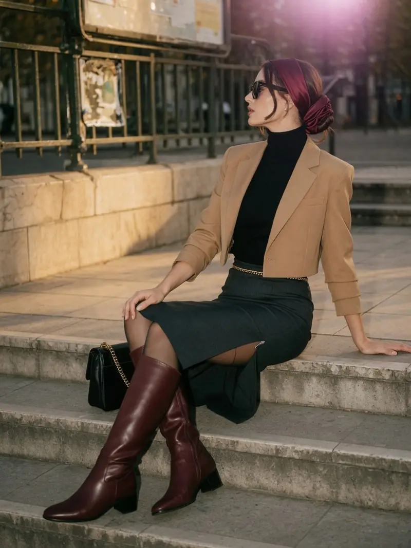 Jupe crayon : comment la porter vraiment, du métro au bureau : look 21