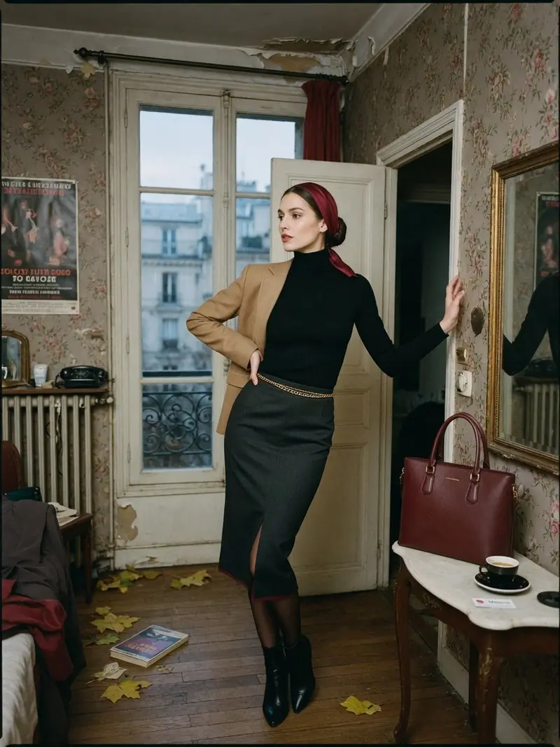 Jupe crayon : comment la porter vraiment, du métro au bureau : look 22