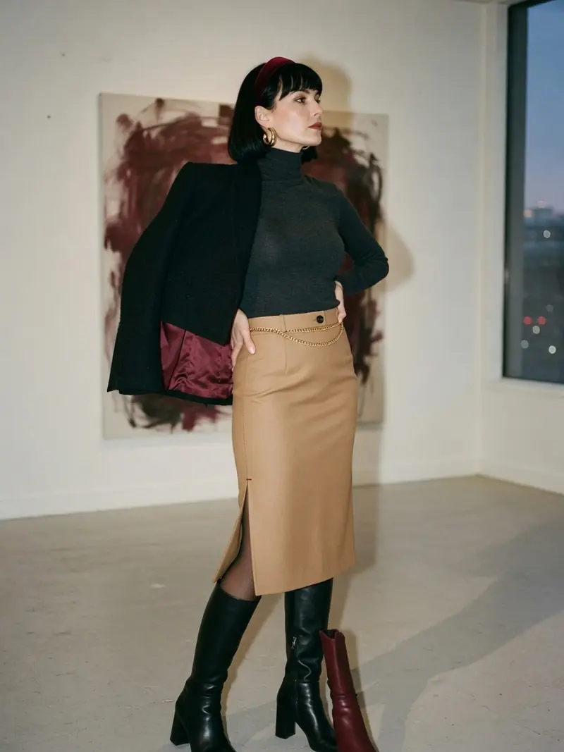 Jupe crayon : comment la porter vraiment, du métro au bureau : look 8