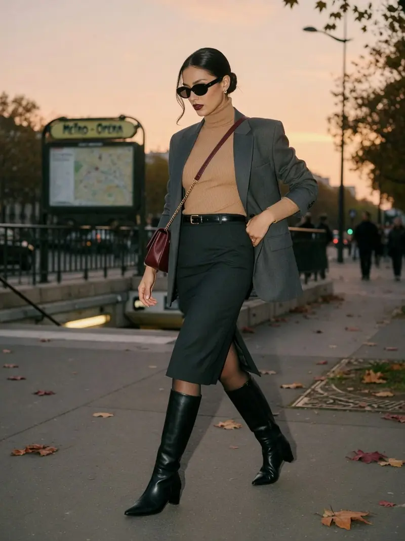 Jupe crayon : comment la porter vraiment, du métro au bureau : look 9