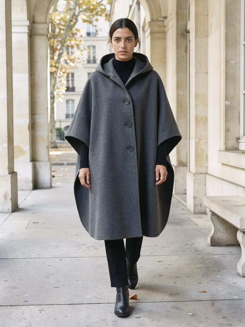 Manteau poncho femme : le vrai test avant de l'adopter au quotidien : une autre façon de la porter
