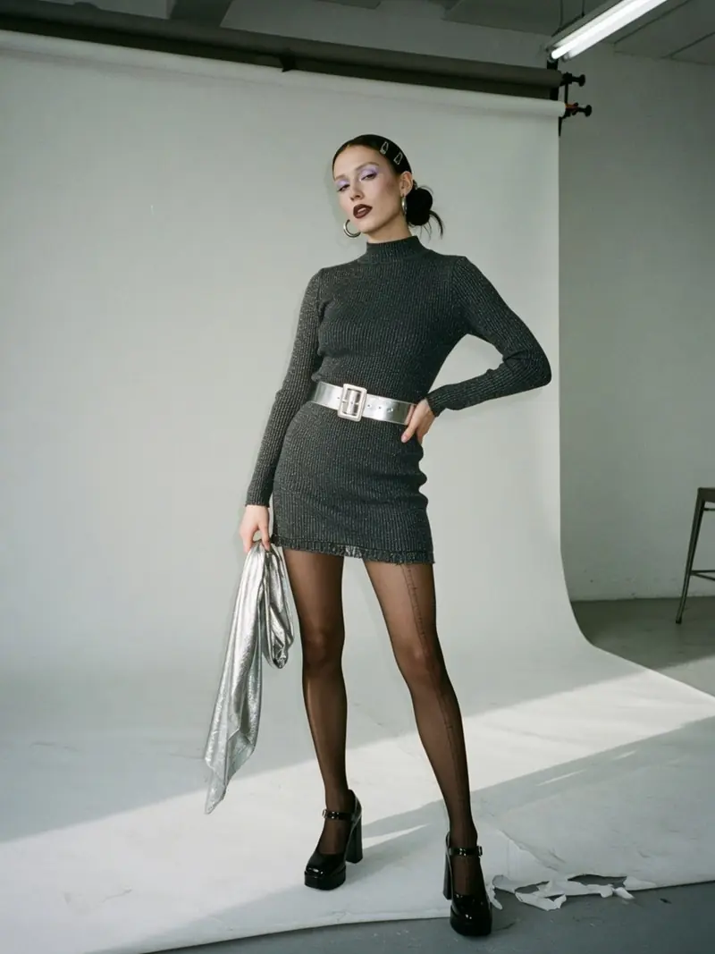 Mini robe grise : ce que les podiums changent au vestiaire réel : look 13