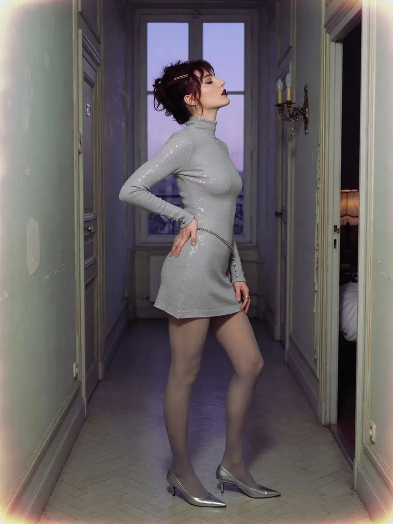 Mini robe grise : ce que les podiums changent au vestiaire réel : look 15