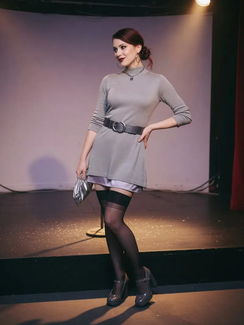 Mini robe grise : ce que les podiums changent au vestiaire réel : look 7