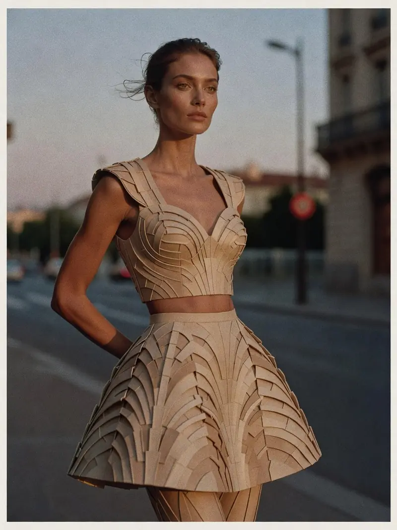Ce que la robe Mondrian d'Yves Saint Laurent et l'Armadillo de McQueen disent : look 12