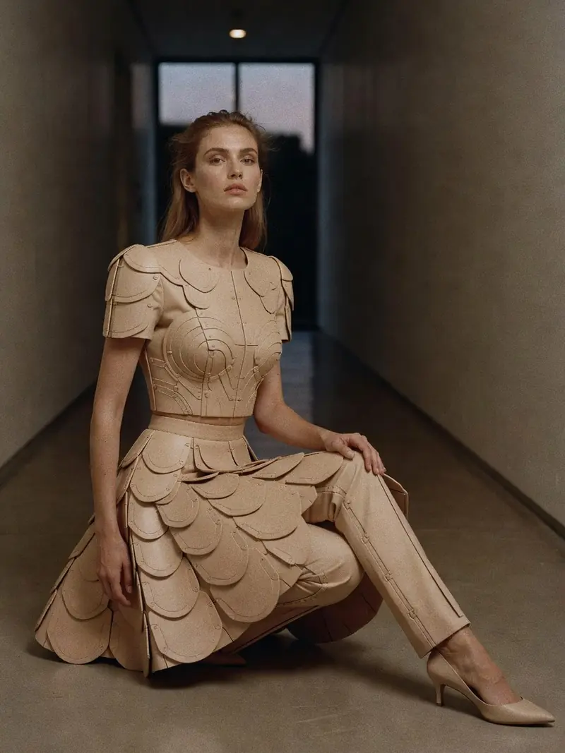 Ce que la robe Mondrian d'Yves Saint Laurent et l'Armadillo de McQueen disent : look 15
