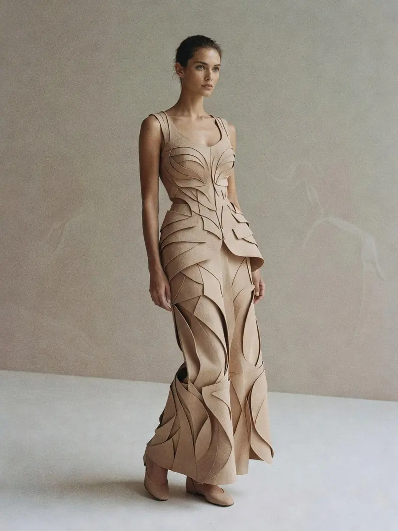 Ce que la robe Mondrian d'Yves Saint Laurent et l'Armadillo de McQueen disent : look 17