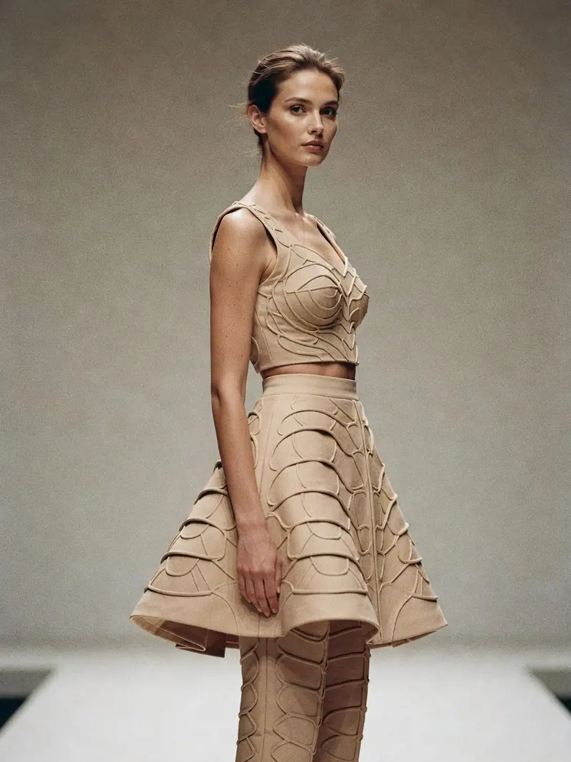 Ce que la robe Mondrian d'Yves Saint Laurent et l'Armadillo de McQueen disent : look 19
