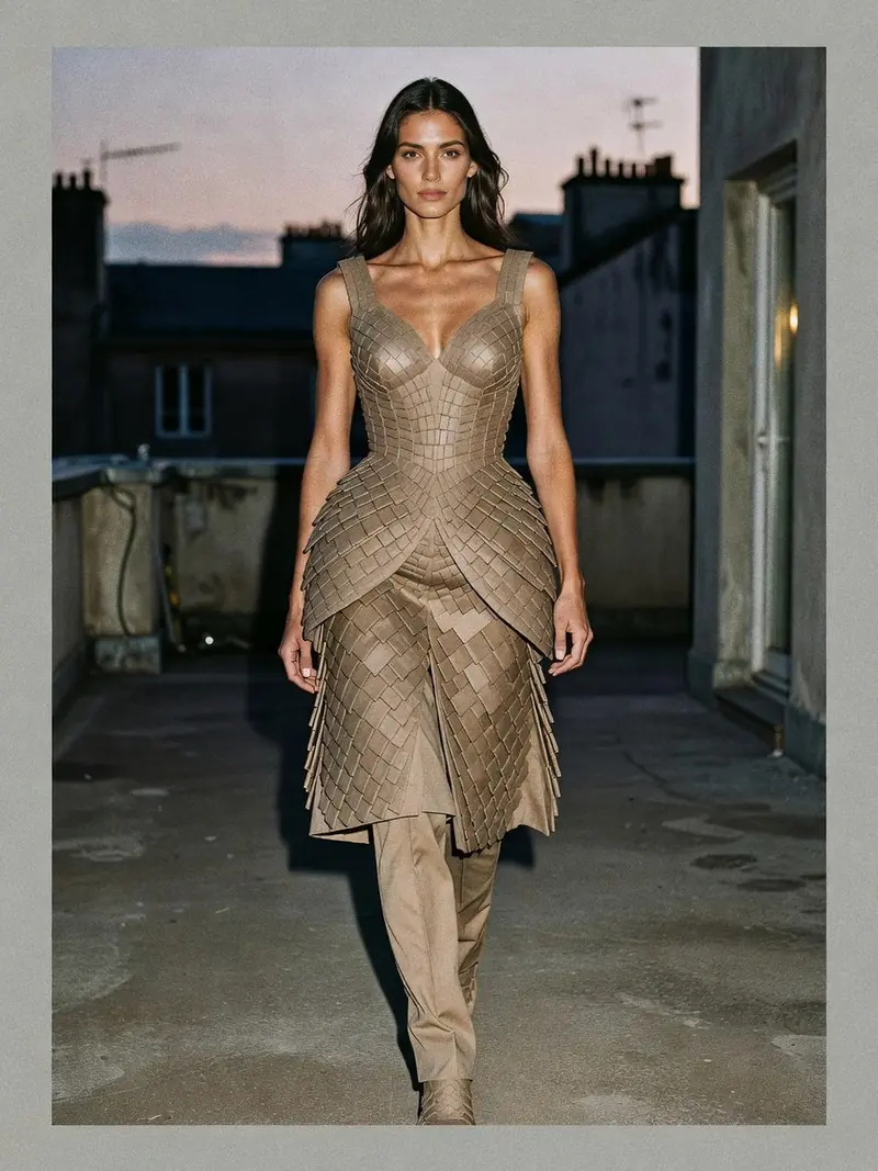 Ce que la robe Mondrian d'Yves Saint Laurent et l'Armadillo de McQueen disent : look 4
