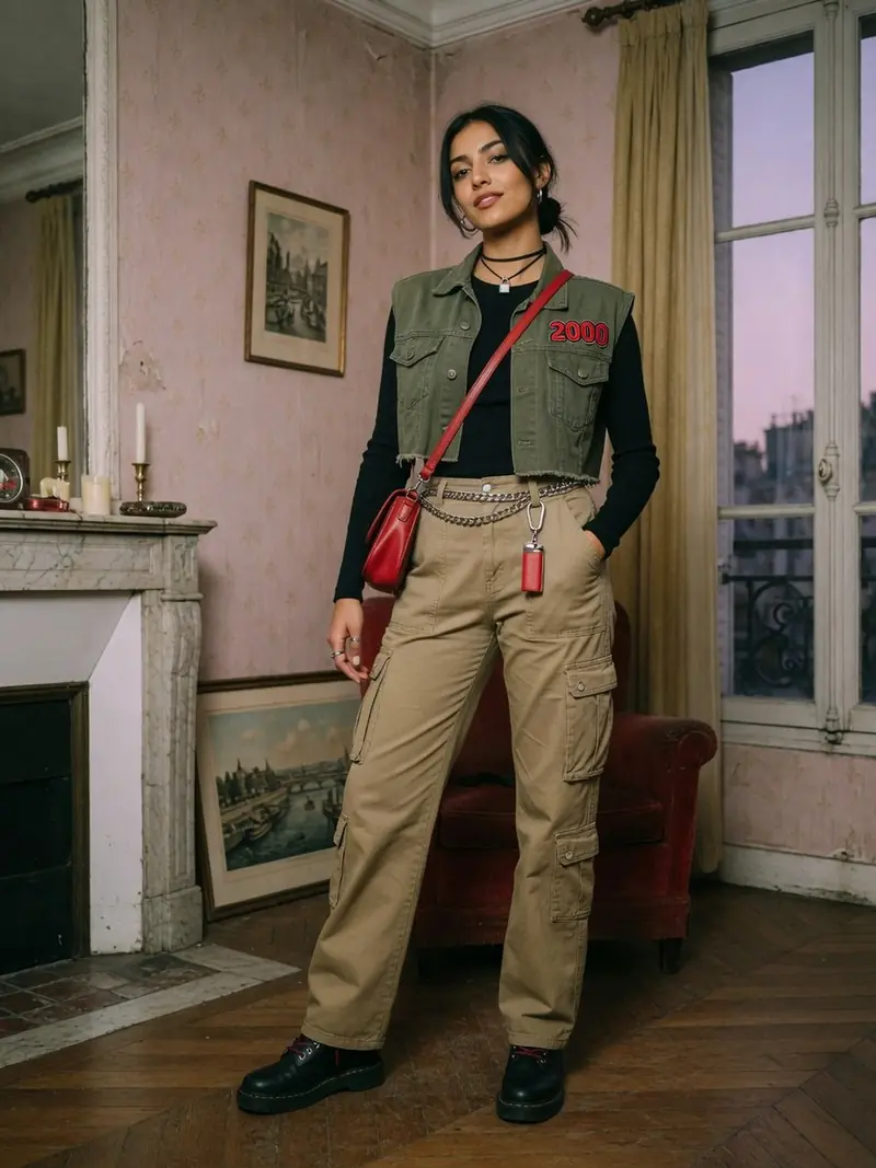 Pantalon cargo femme : pourquoi il se porte mieux qu'en 2000 : look 10