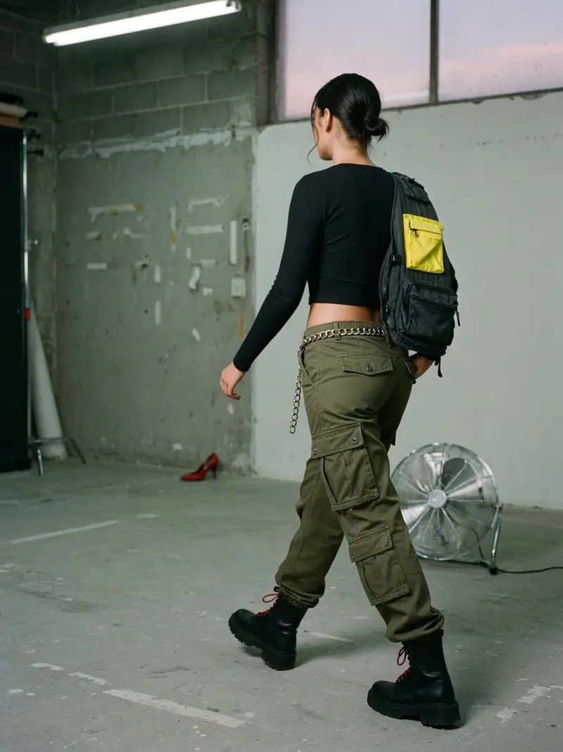 Pantalon cargo femme : pourquoi il se porte mieux qu'en 2000 : look 13
