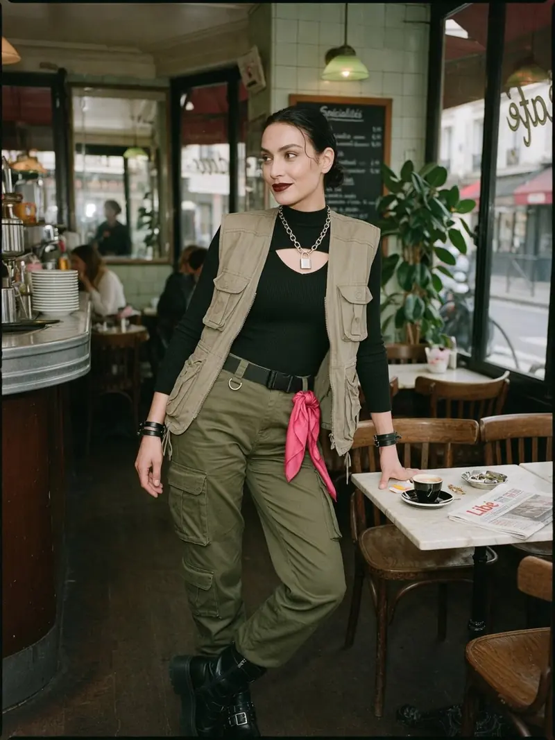 Pantalon cargo femme : pourquoi il se porte mieux qu'en 2000 : look 6