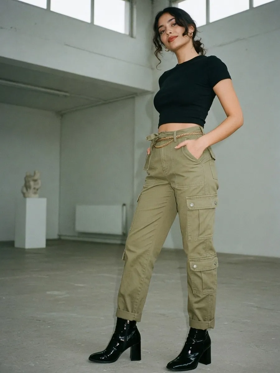Pantalon cargo femme : pourquoi il se porte mieux qu'en 2000 : look 8